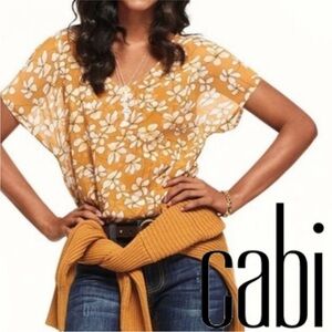 CAbi Thrive Top Butterscotch Yellow Style #3598 Size Small🔥